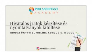 A hivatalos iratok és nyomtatványok kitöltése prezentáció slidejai